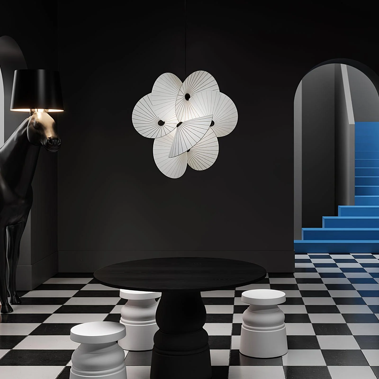 Solarare Fabric Artistic Pendant Light - Image 21