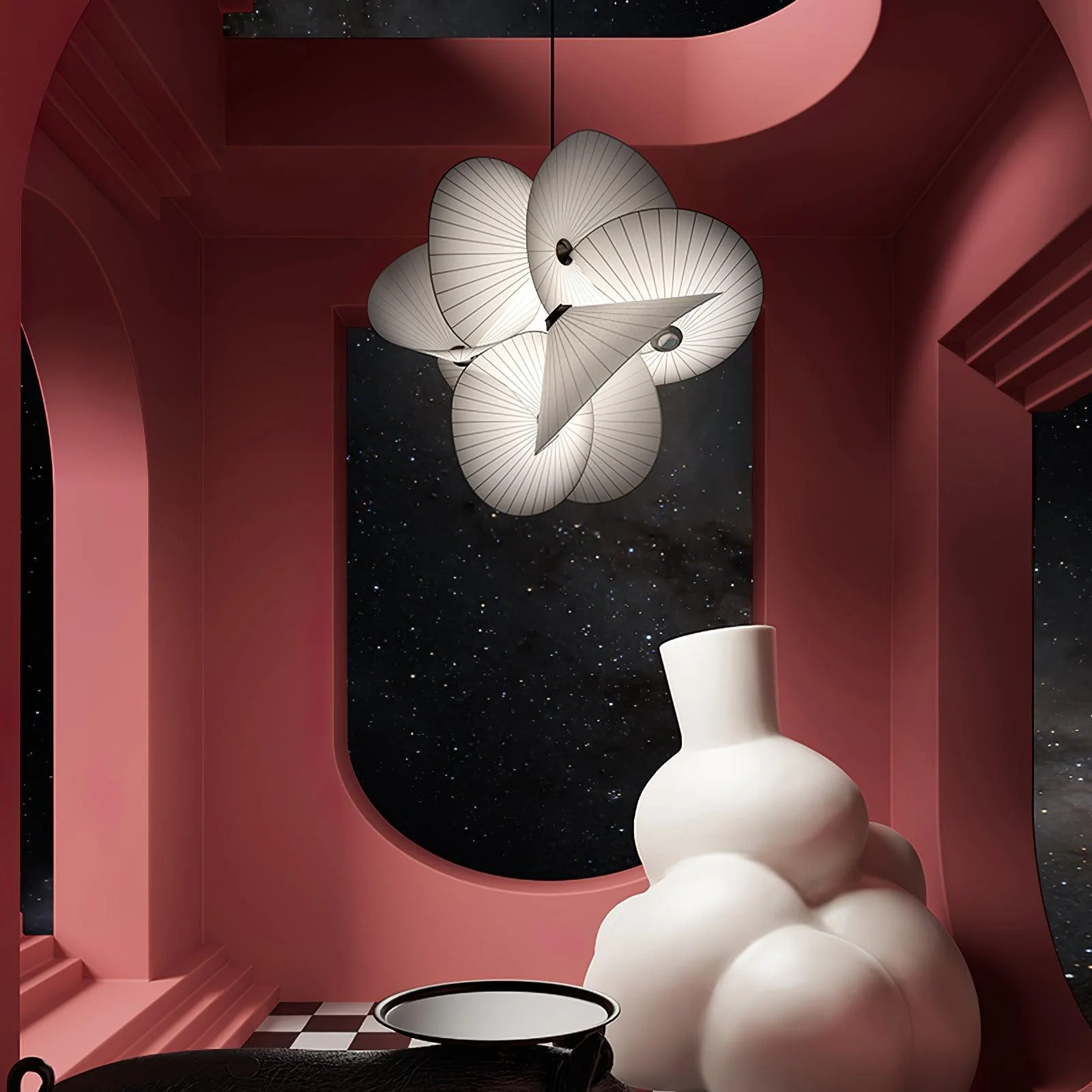 Solarare Fabric Artistic Pendant Light - Image 22