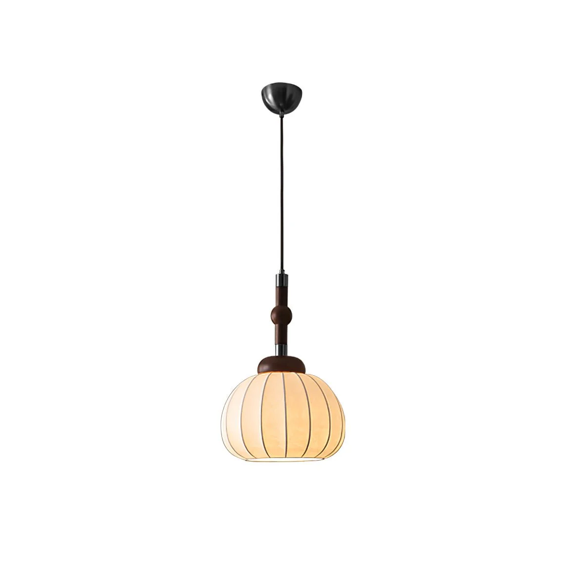 Solari Silk & Wood Scandinavian Pendant Lamp - Image 18