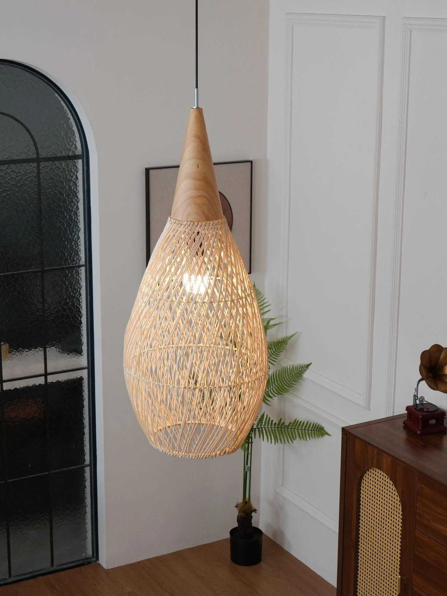 Solavn Rattan Wood Pendant Lamp - Image 101
