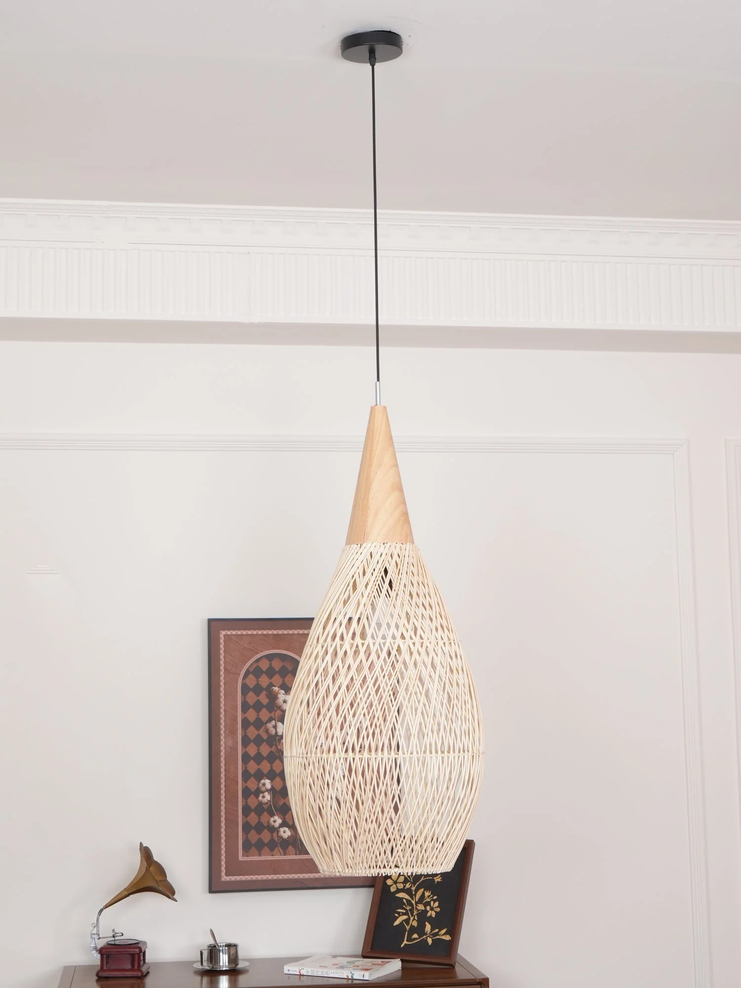 Solavn Rattan Wood Pendant Lamp - Image 103