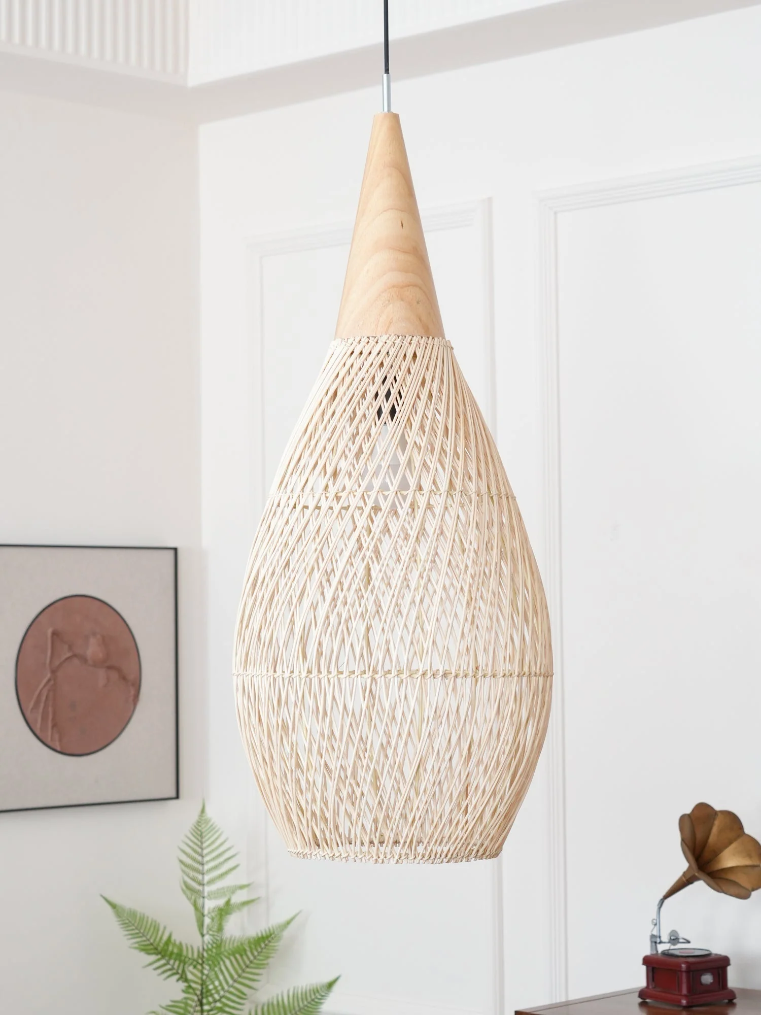 Solavn Rattan Wood Pendant Lamp - Image 107