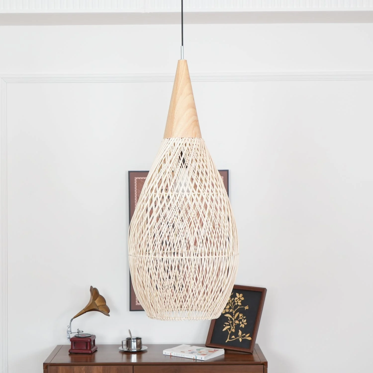 Solavn Rattan Wood Pendant Lamp - Image 111