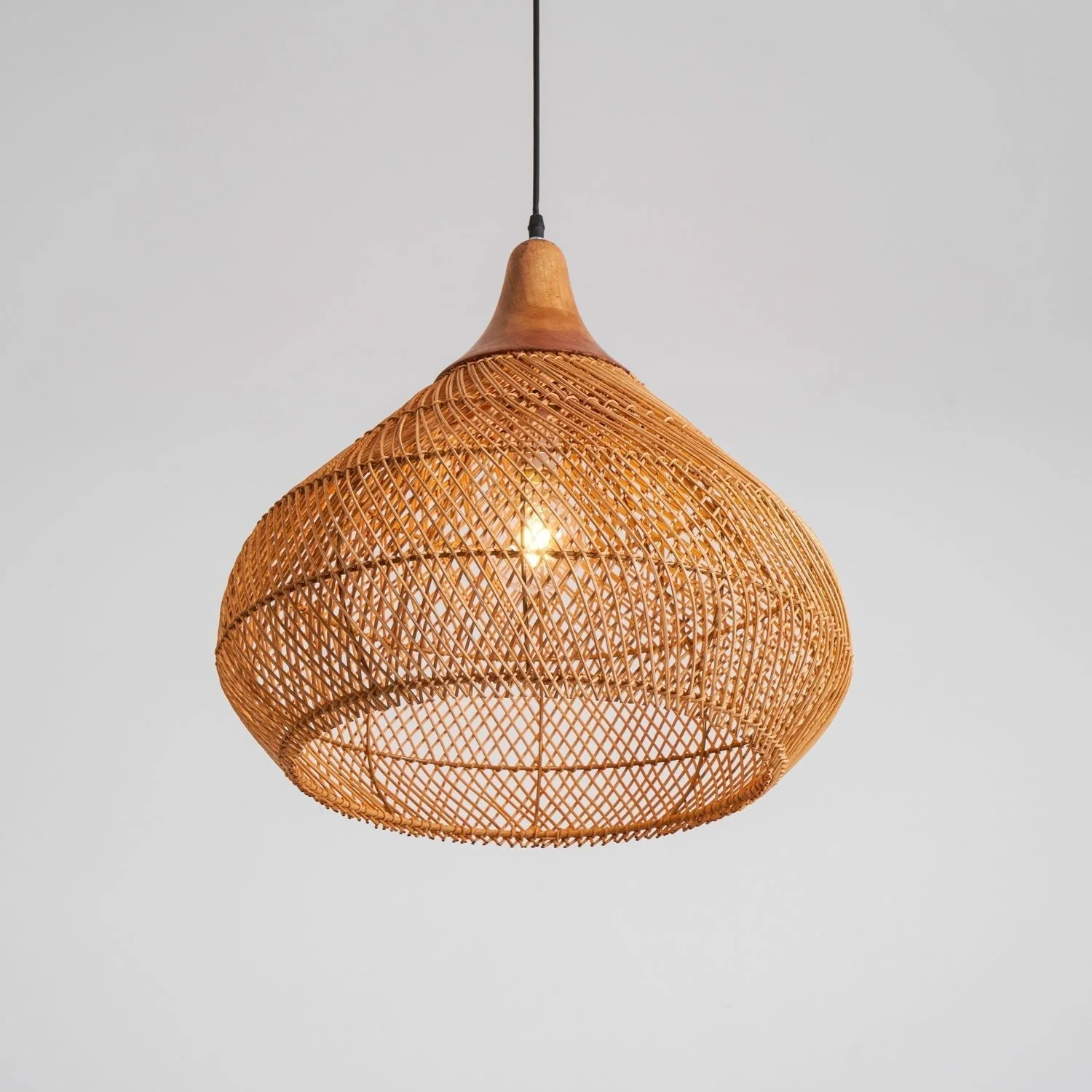 Solavn Rattan Wood Pendant Lamp - Image 118