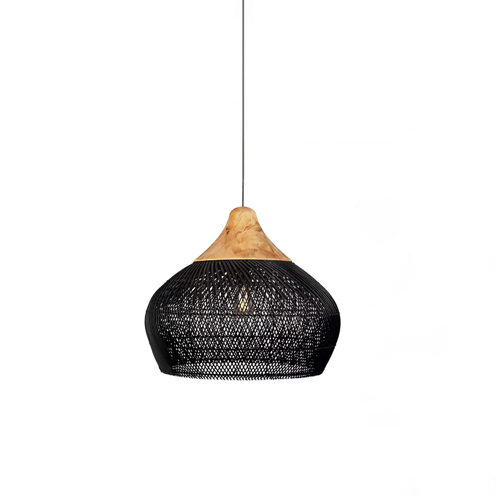 Solavn Rattan Wood Pendant Lamp - Image 16