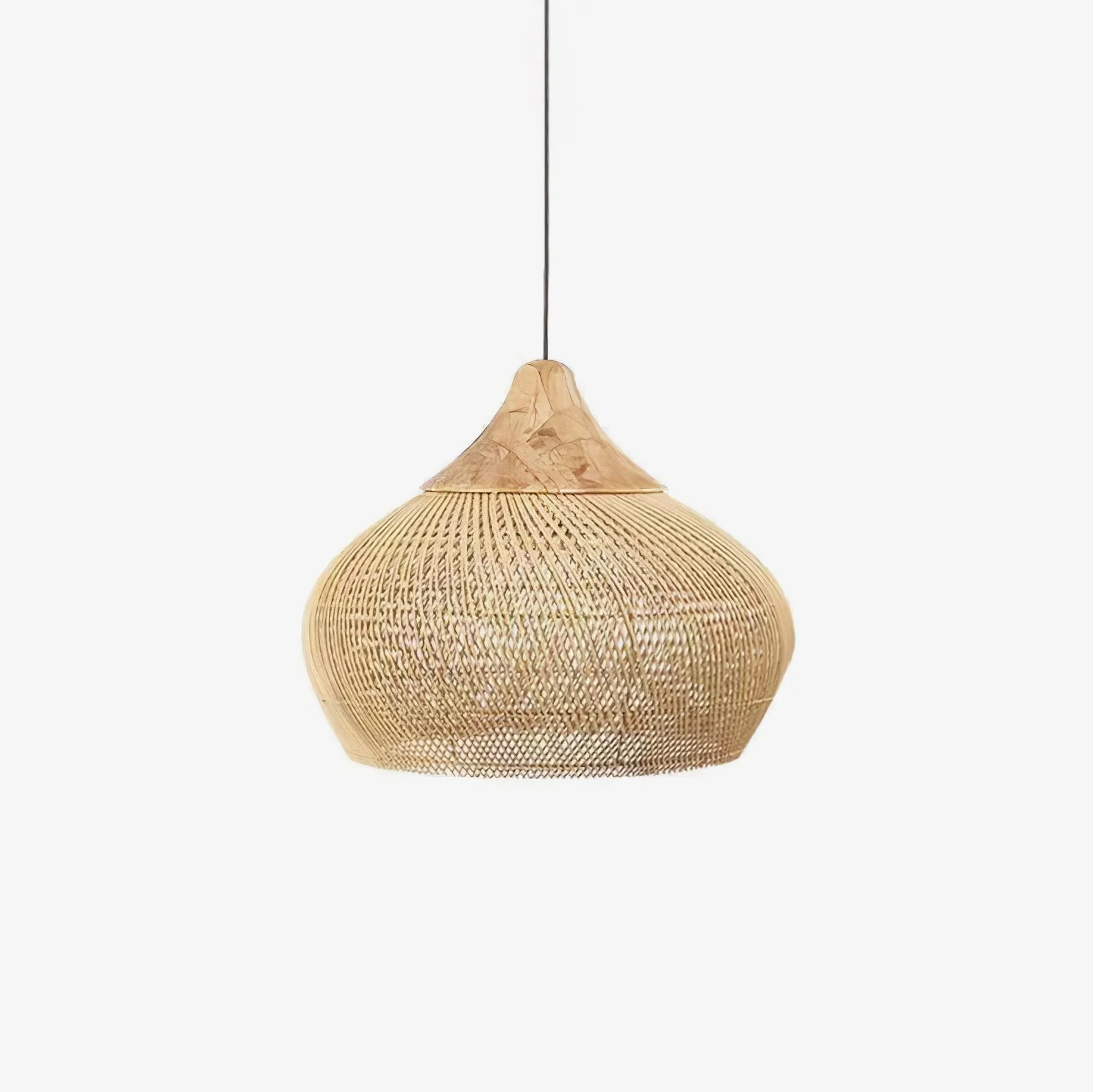 Solavn Rattan Wood Pendant Lamp - Image 2