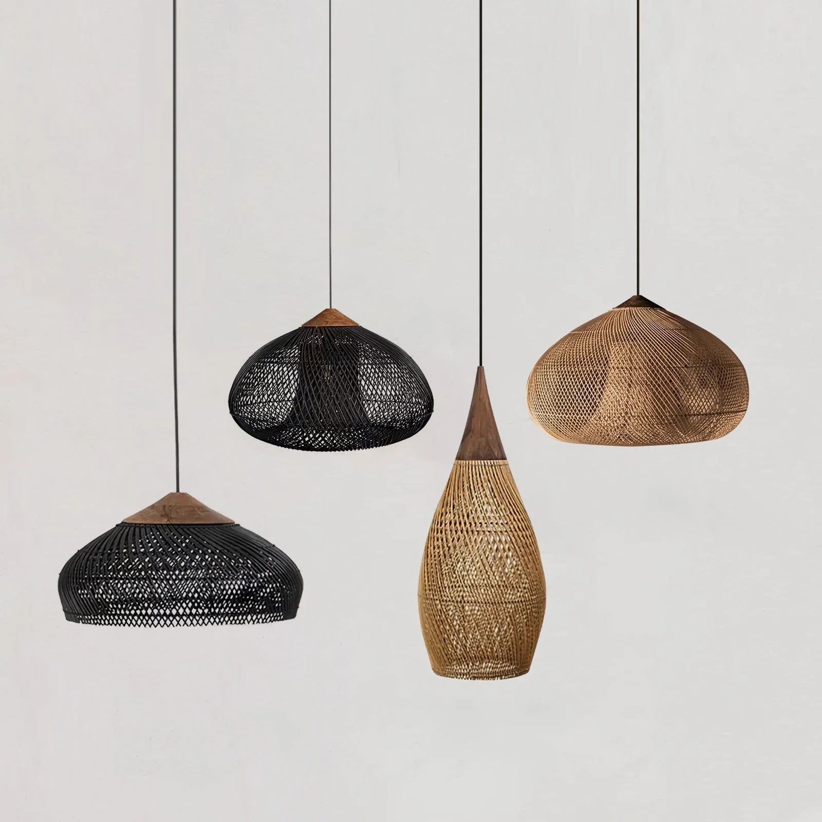 Solavn Rattan Wood Pendant Lamp - Image 29