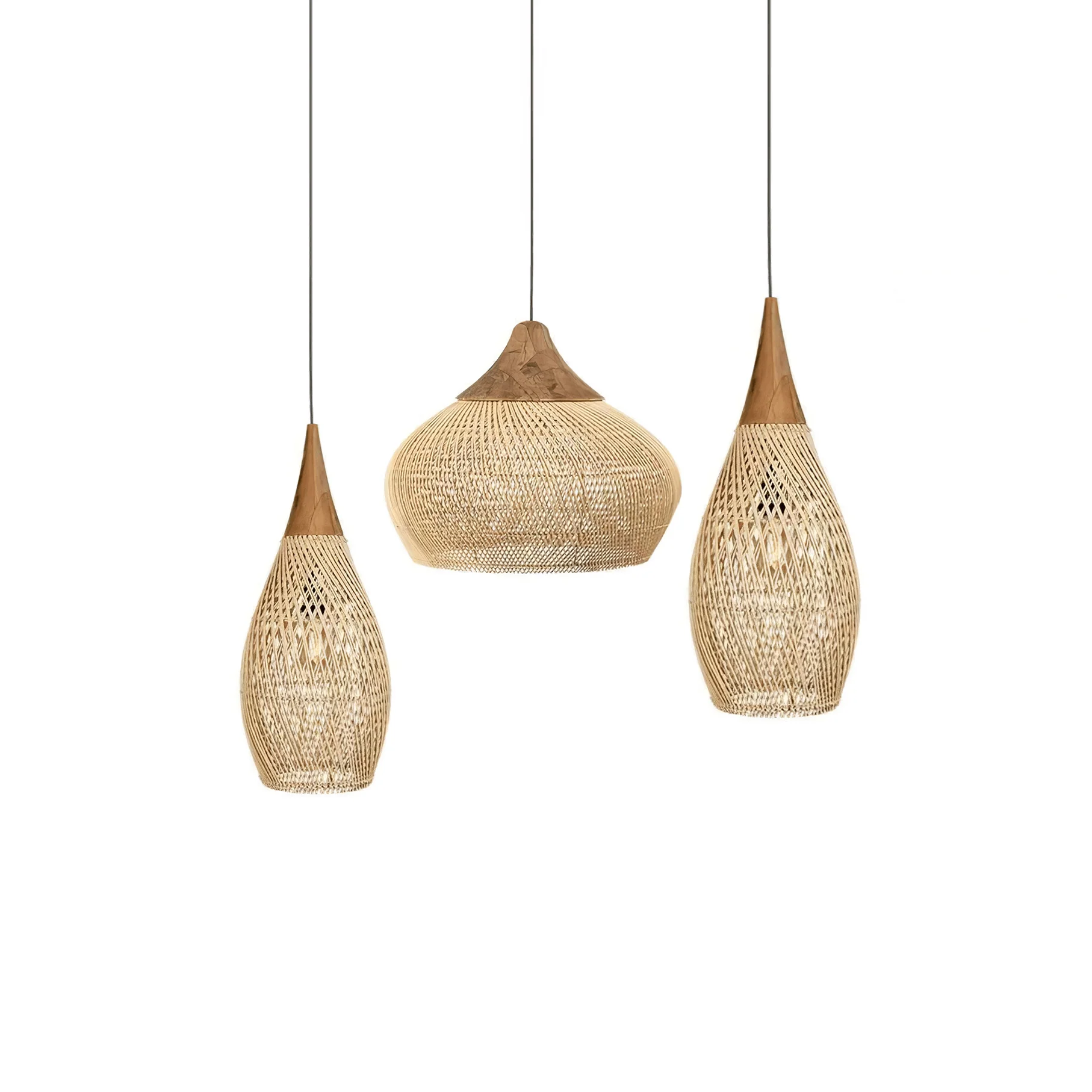 Solavn Rattan Wood Pendant Lamp - Image 32