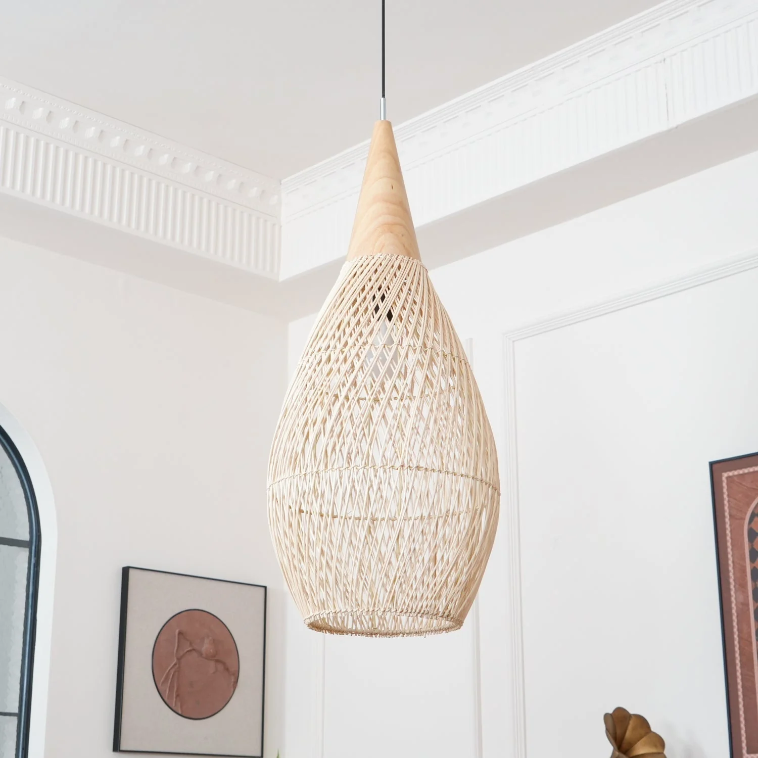 Solavn Rattan Wood Pendant Lamp - Image 37