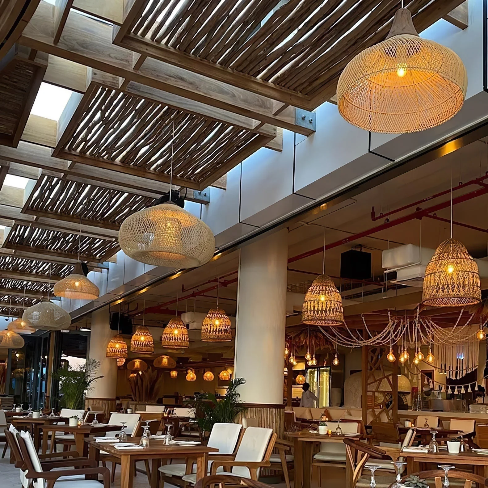 Solavn Rattan Wood Pendant Lamp - Image 40