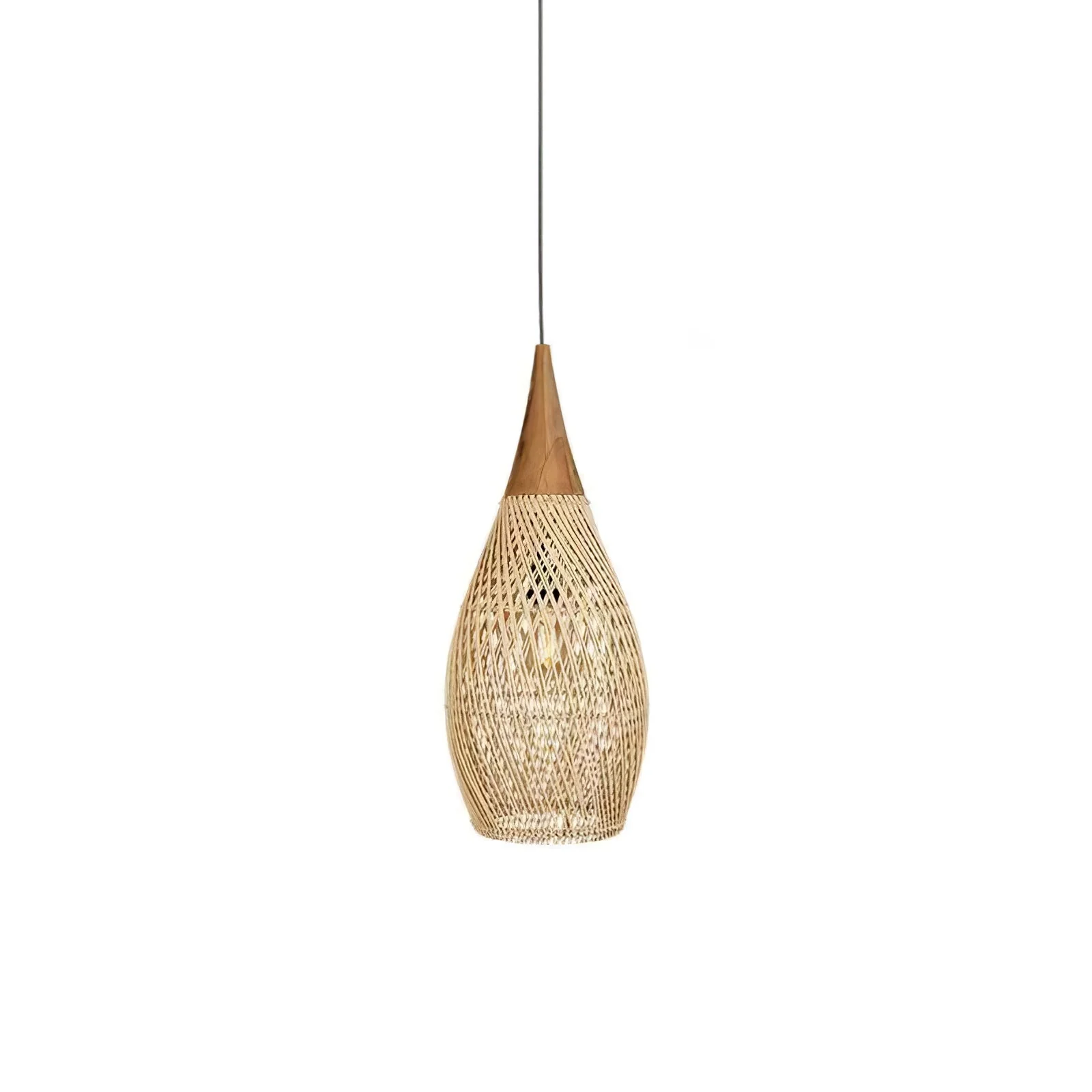 Solavn Rattan Wood Pendant Lamp - Image 65