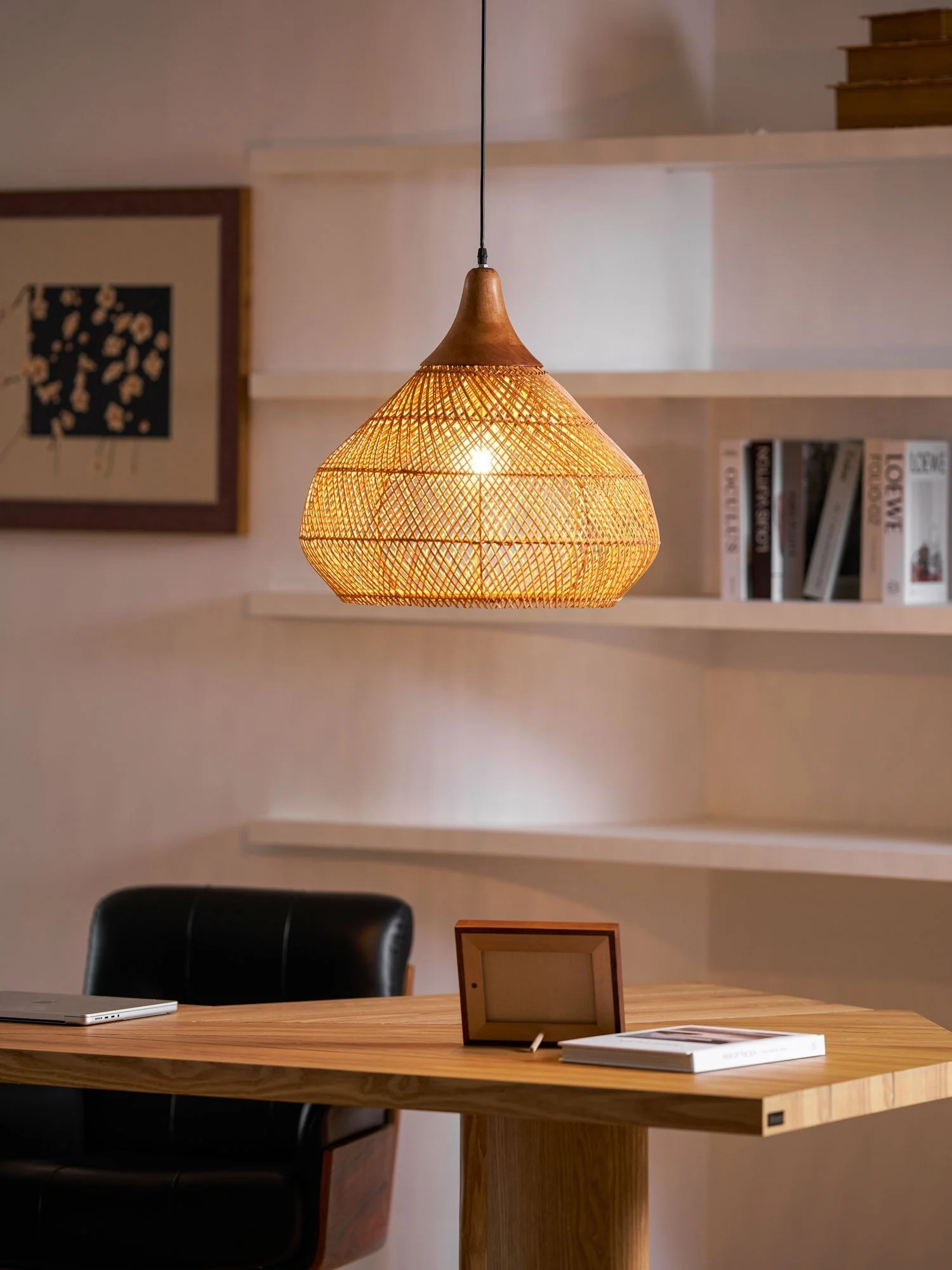 Solavn Rattan Wood Pendant Lamp - Image 80