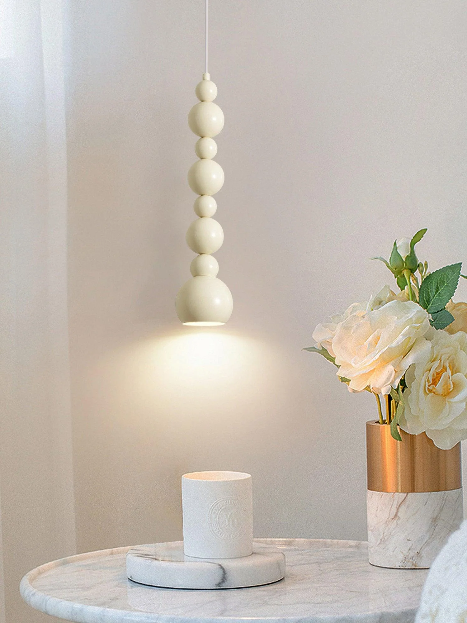 Solena Beige Artistic Pendant Lights - Image 6
