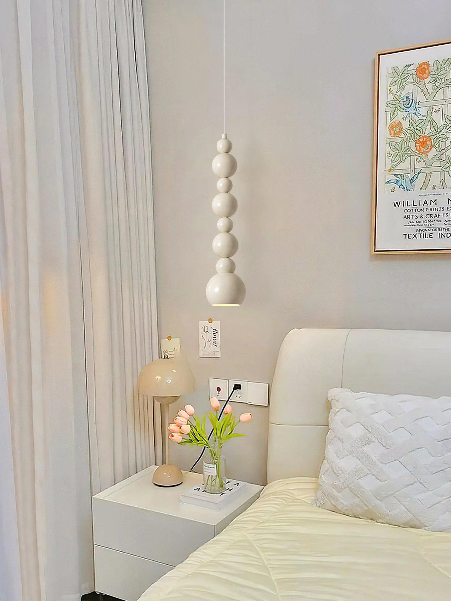 Solena Beige Artistic Pendant Lights - Image 9