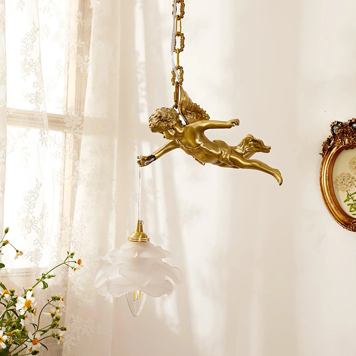 Solene Brass Light Luxury Pendant Light - Image 15