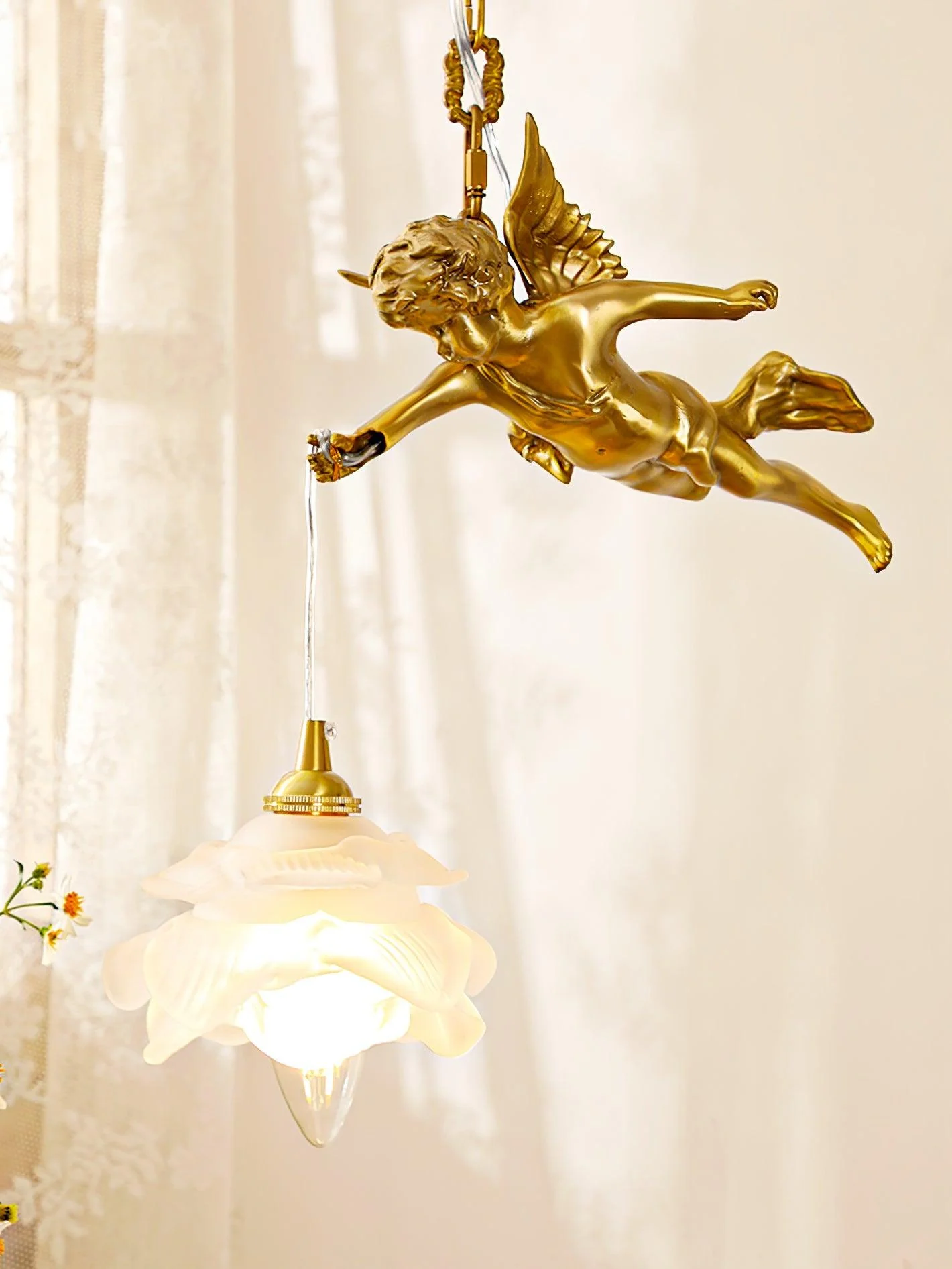 Solene Brass Light Luxury Pendant Light - Image 23