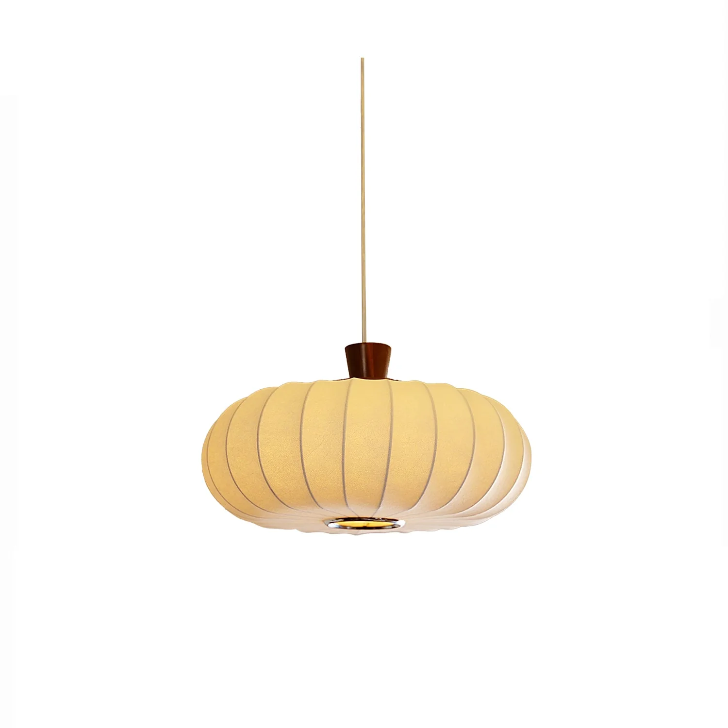 Solice Silk Wood Retro Pendant Light - Image 2