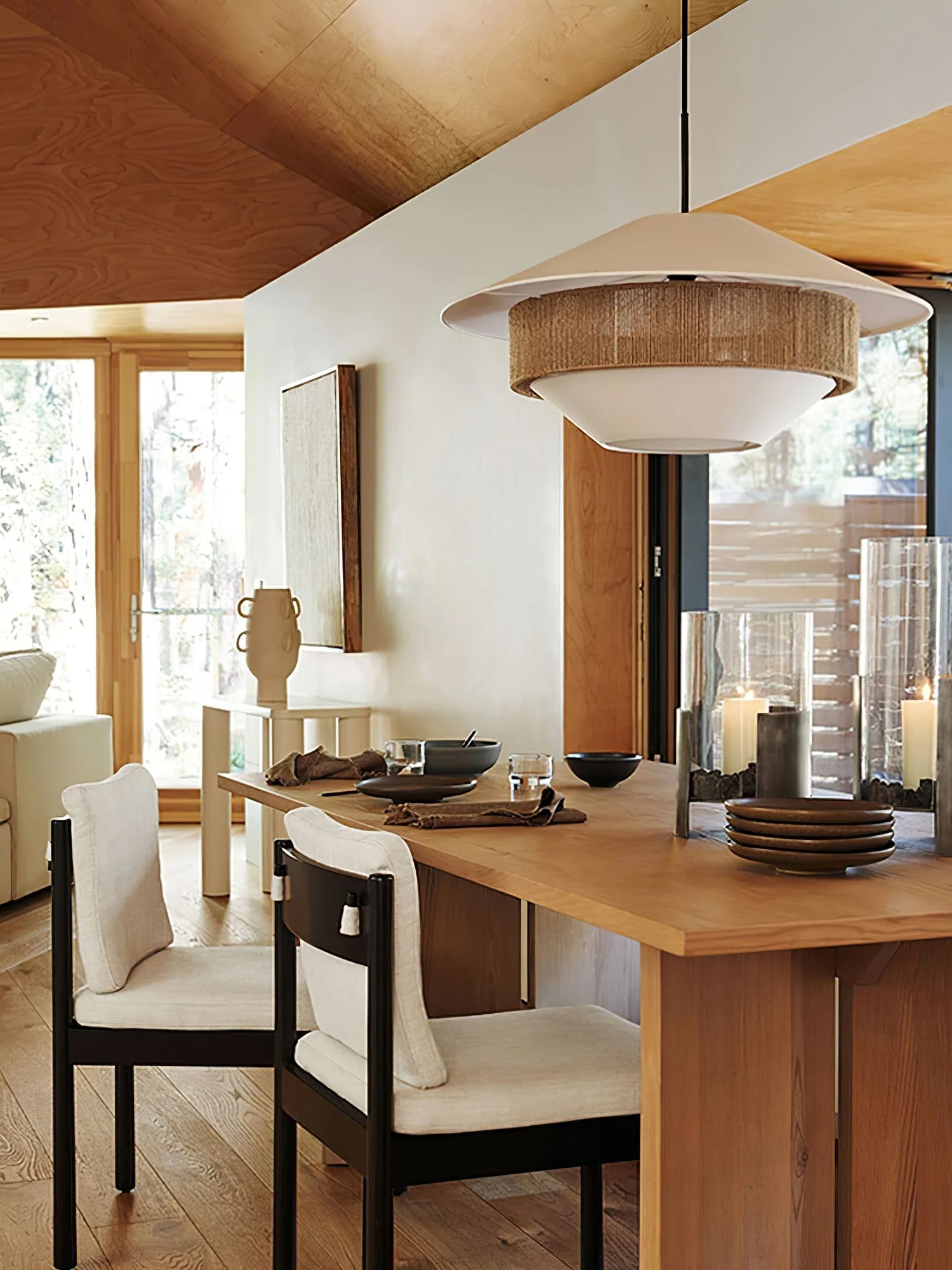 Solis Modern Fabric Pendant Lamp - Image 11
