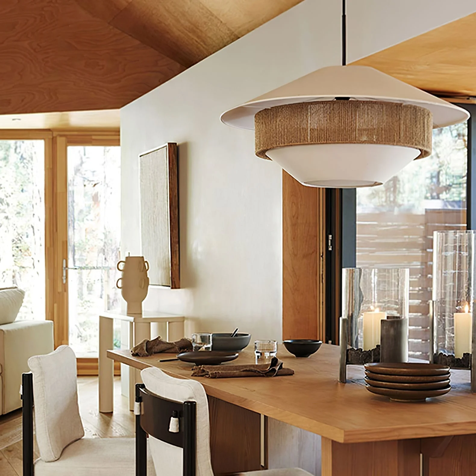 Solis Modern Fabric Pendant Lamp - Image 7