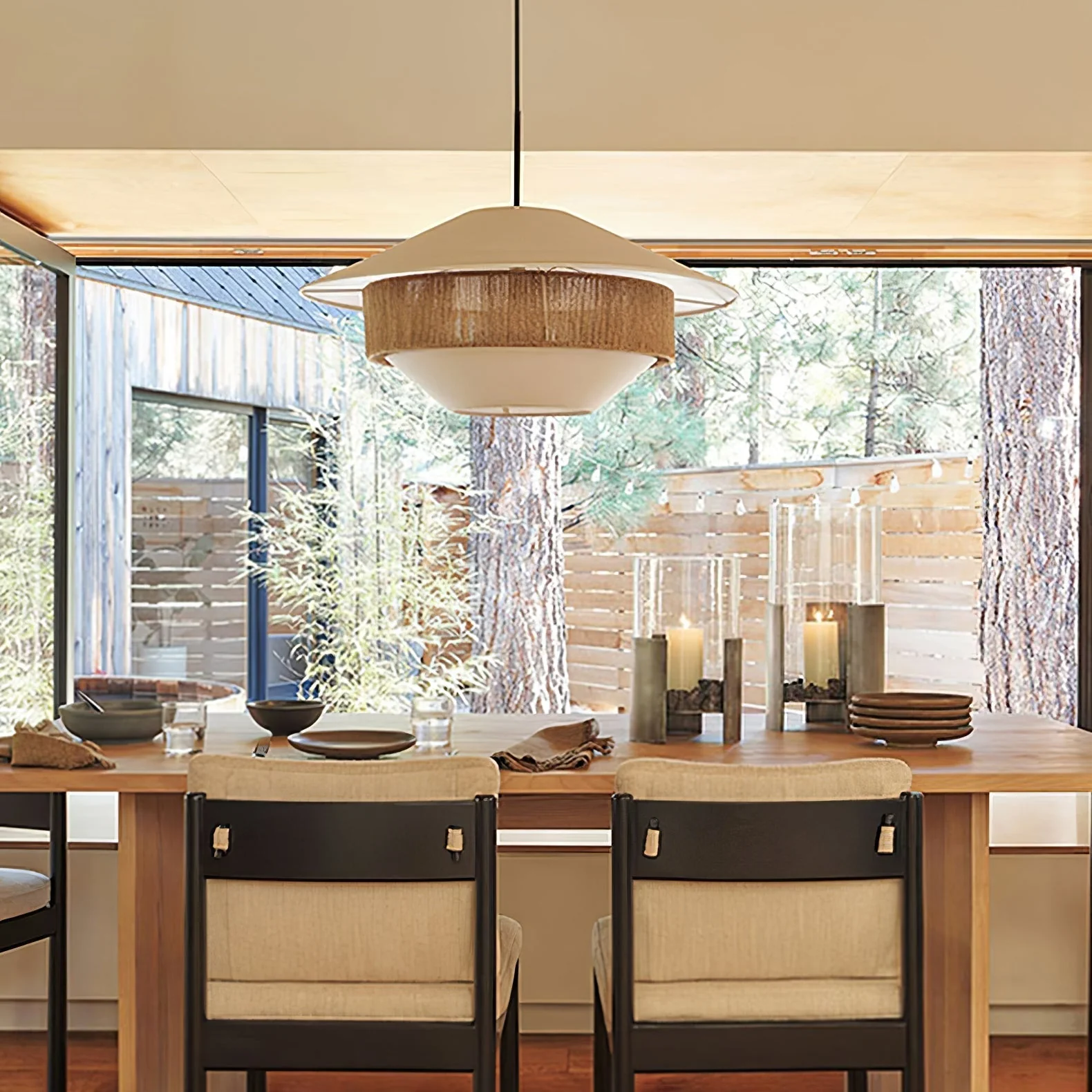 Solis Modern Fabric Pendant Lamp - Image 8