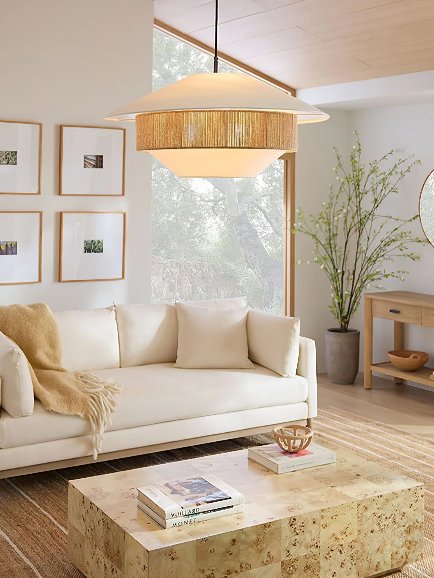 Solis Modern Fabric Pendant Lamp - Image 9