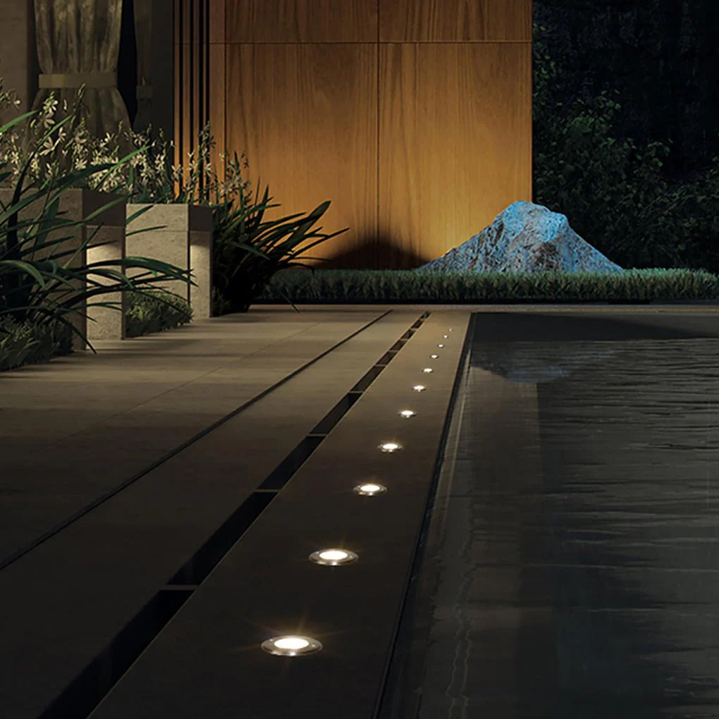 Solomon Poolside LED Recessed Plastic Outdoor Well Lawn Lights