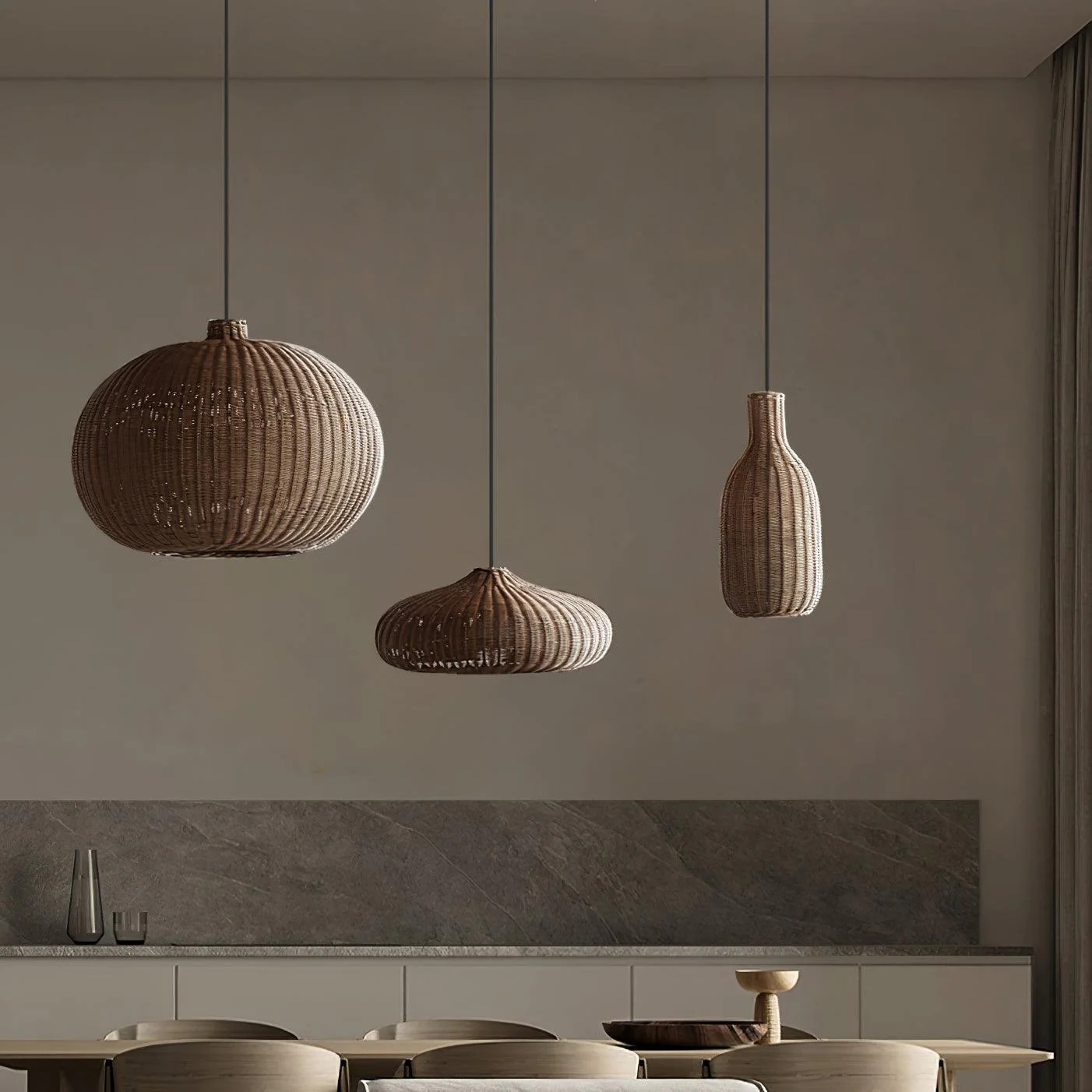 Solvice Vintage Rattan Pendant Lamp - Image 12