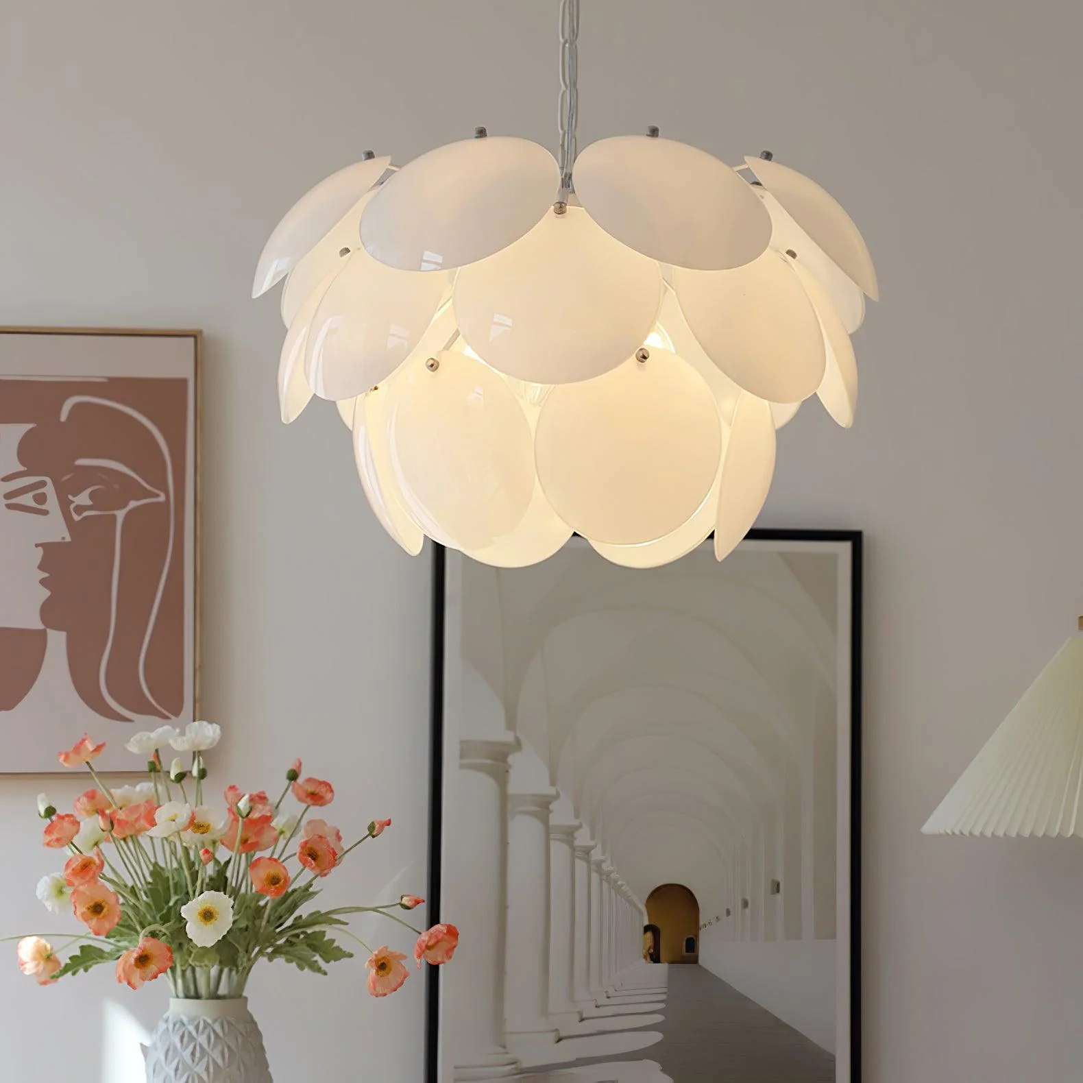 Sophia Minimalist Glass Chandelier - Image 10