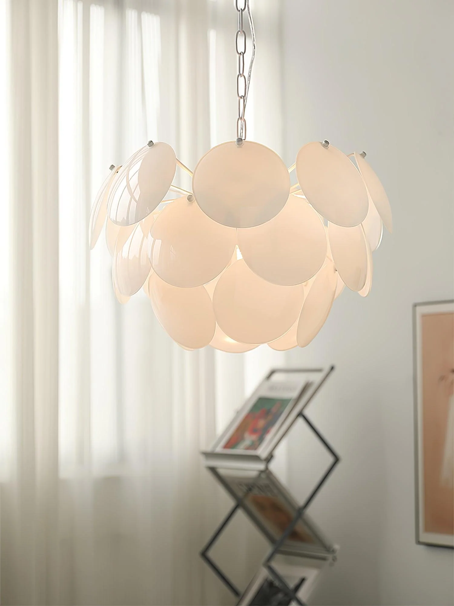 Sophia Minimalist Glass Chandelier - Image 2