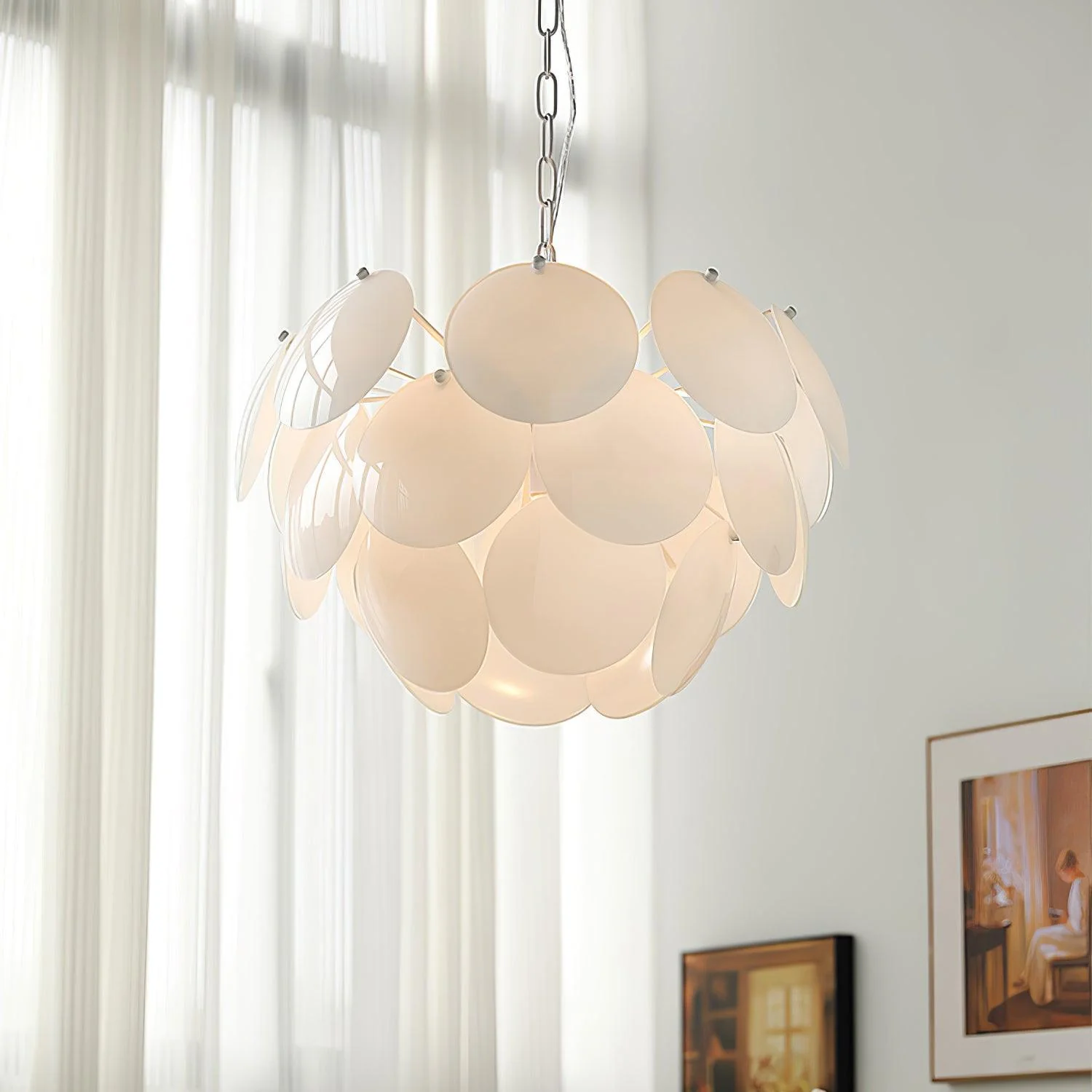 Sophia Minimalist Glass Chandelier - Image 45