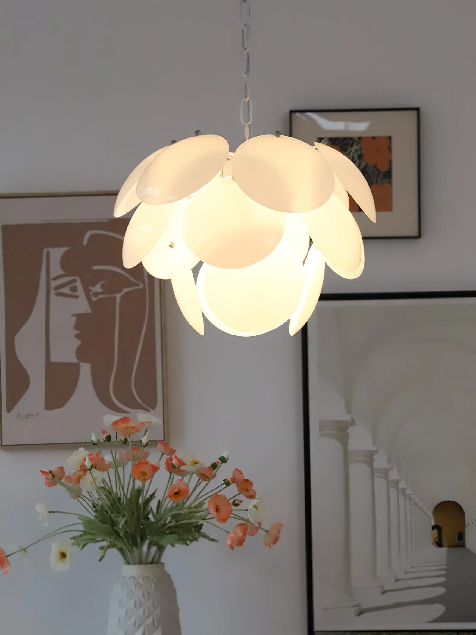 Sophia Minimalist Glass Chandelier - Image 5