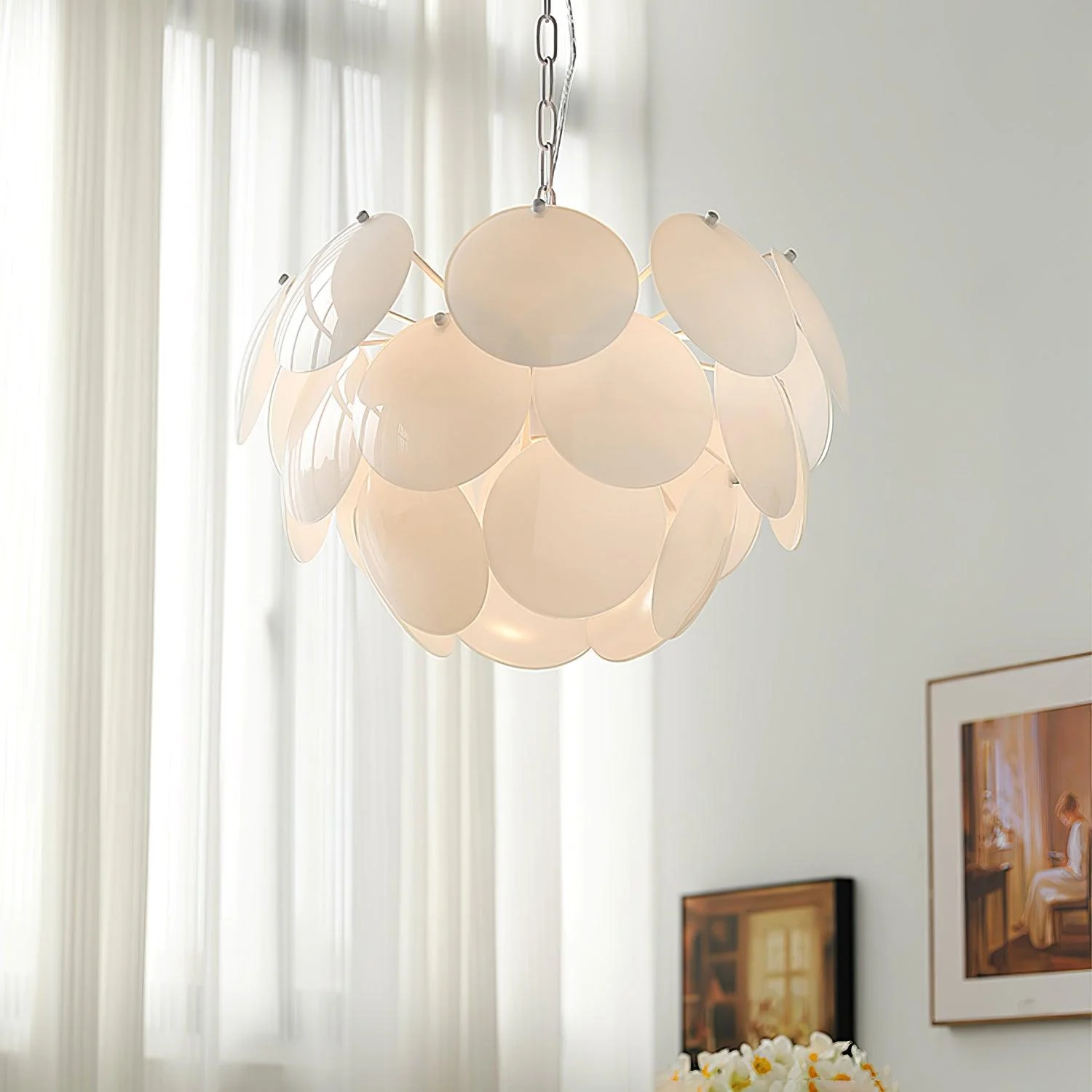 Sophia Minimalist Glass Chandelier - Image 6