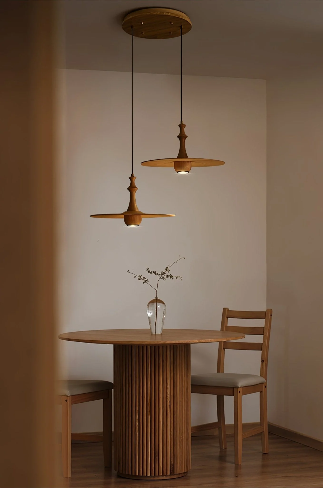 Spindle Wooden Spin Pendant Light - Image 3