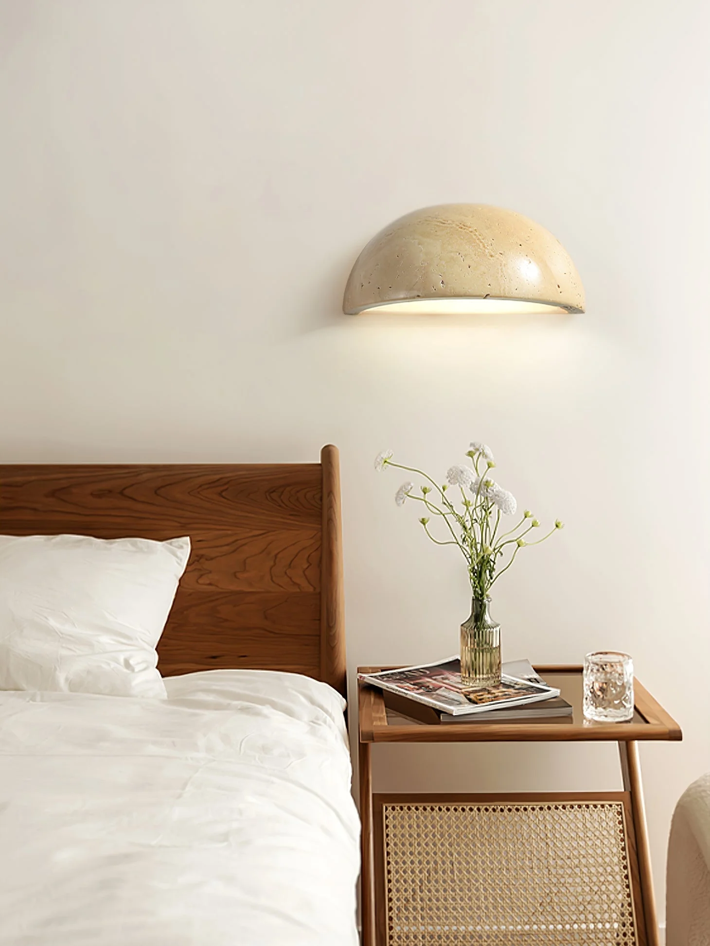 Stone Dusk Scandinavian Travertine Wall Light - Image 10