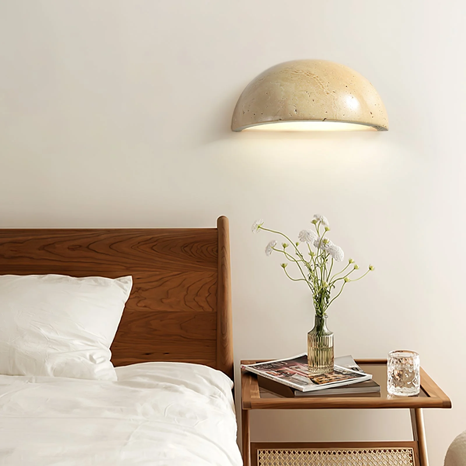 Stone Dusk Scandinavian Travertine Wall Light - Image 2