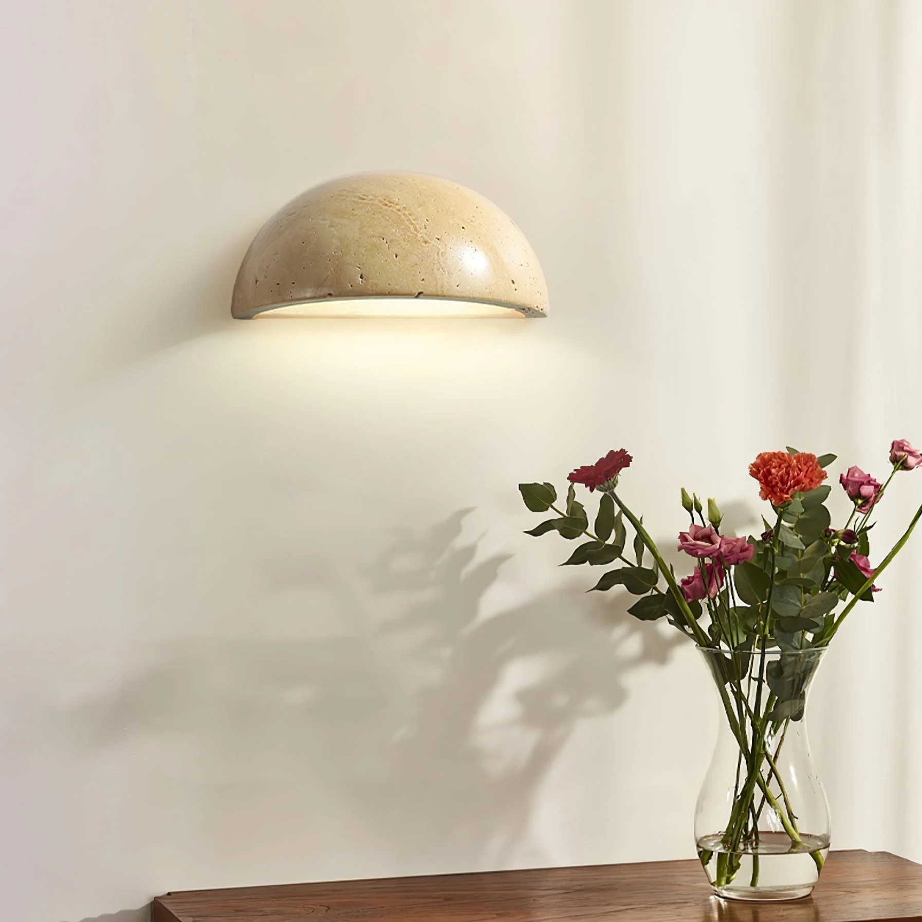 Stone Dusk Scandinavian Travertine Wall Light - Image 5