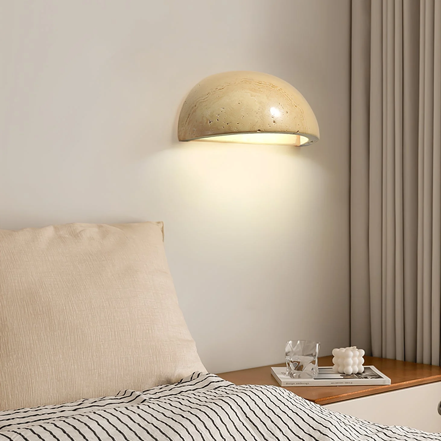 Stone Dusk Scandinavian Travertine Wall Light - Image 7