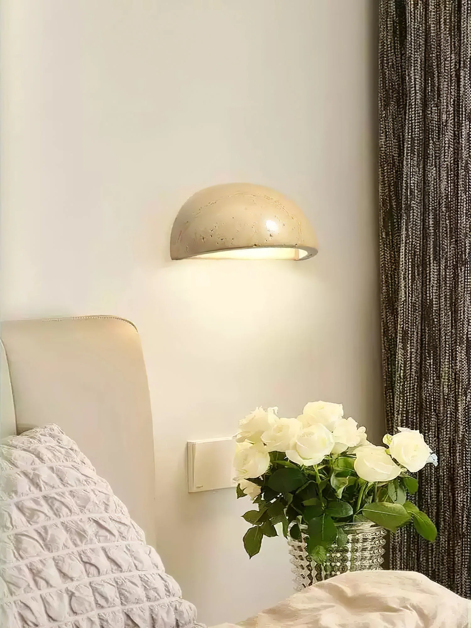 Stone Dusk Scandinavian Travertine Wall Light - Image 9