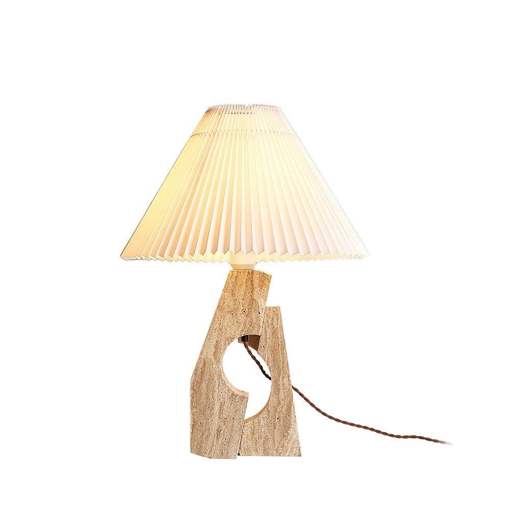 Stone Pillar Contemporary Travertine Table Light