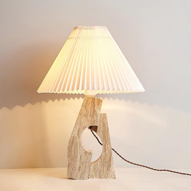 Stone Pillar Contemporary Travertine Table Light - Image 14
