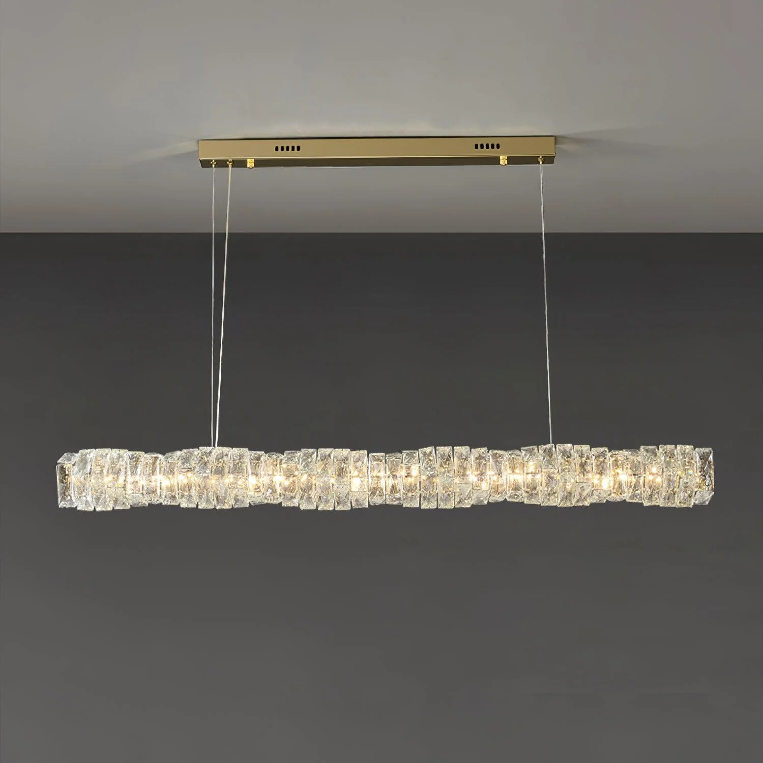 Stream Long Crystal Pendant Lamp - Image 36