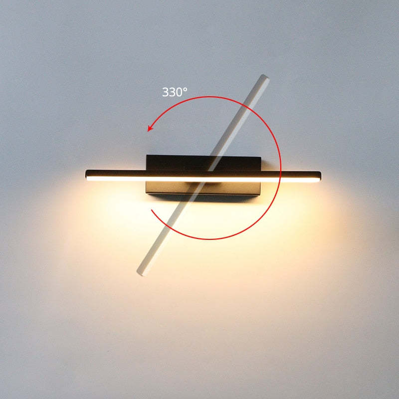 Struve Rotatable Wall Lamp for Bedroom, Black/White - Image 9