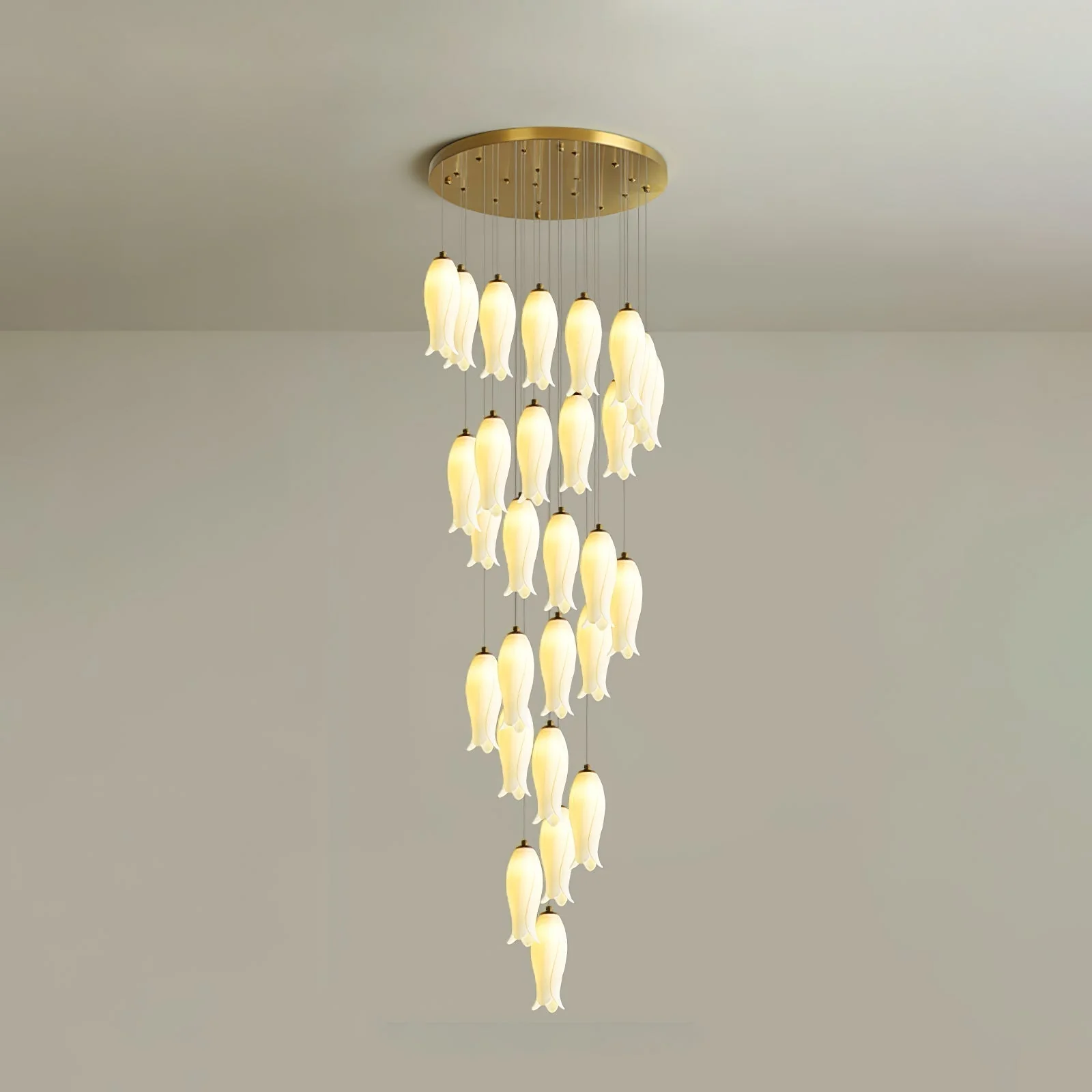 Sylirion Alabaster Brass Chandelier - Image 13