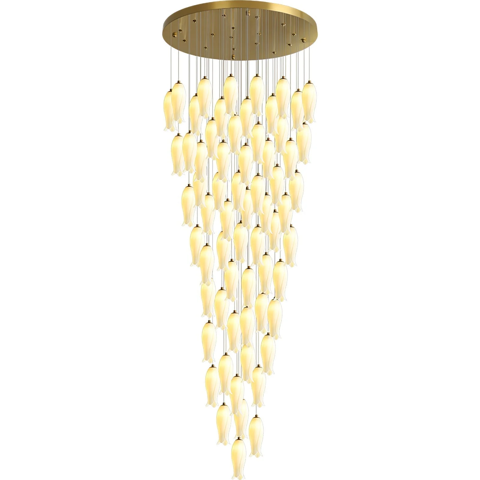 Sylirion Alabaster Brass Chandelier - Image 17