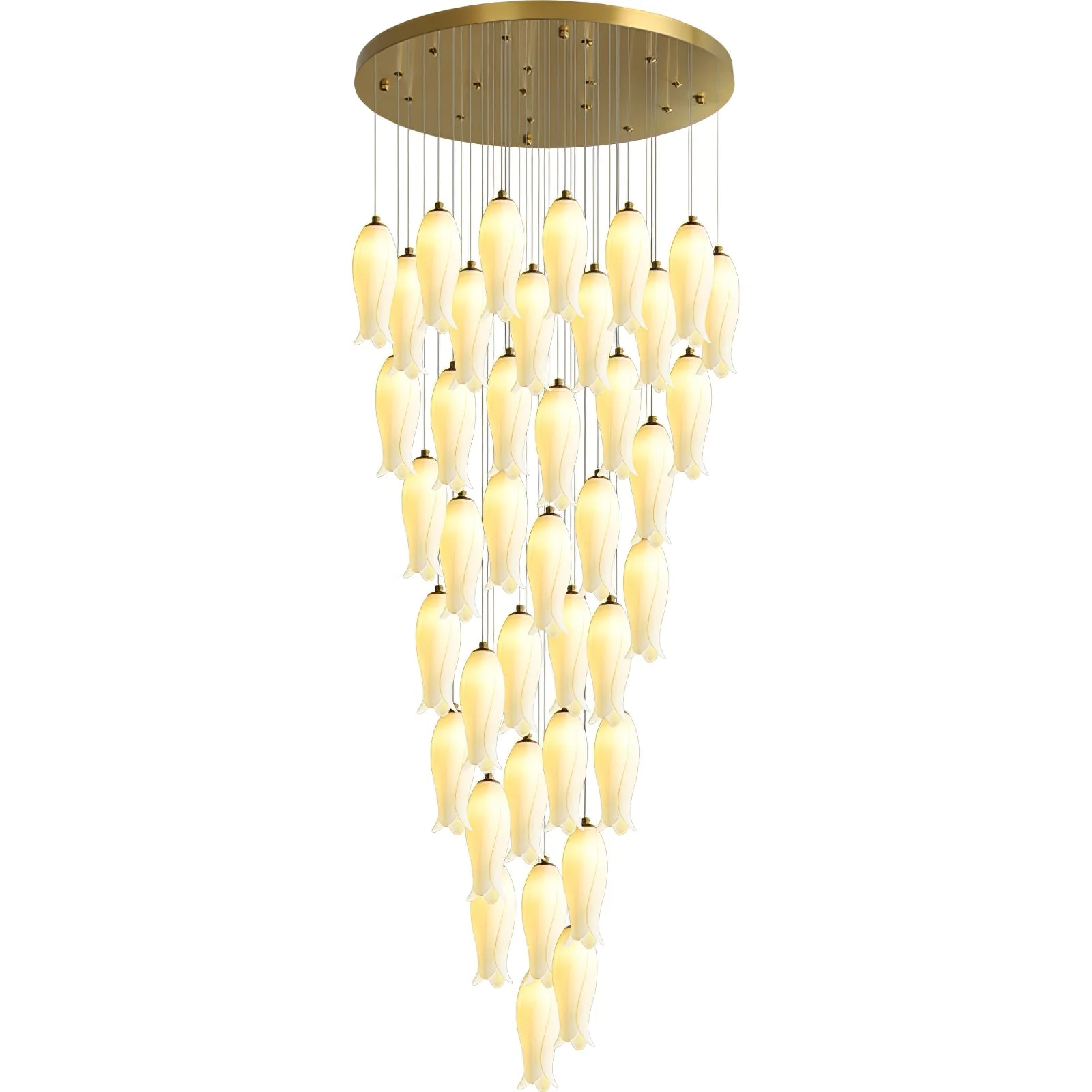 Sylirion Alabaster Brass Chandelier - Image 18