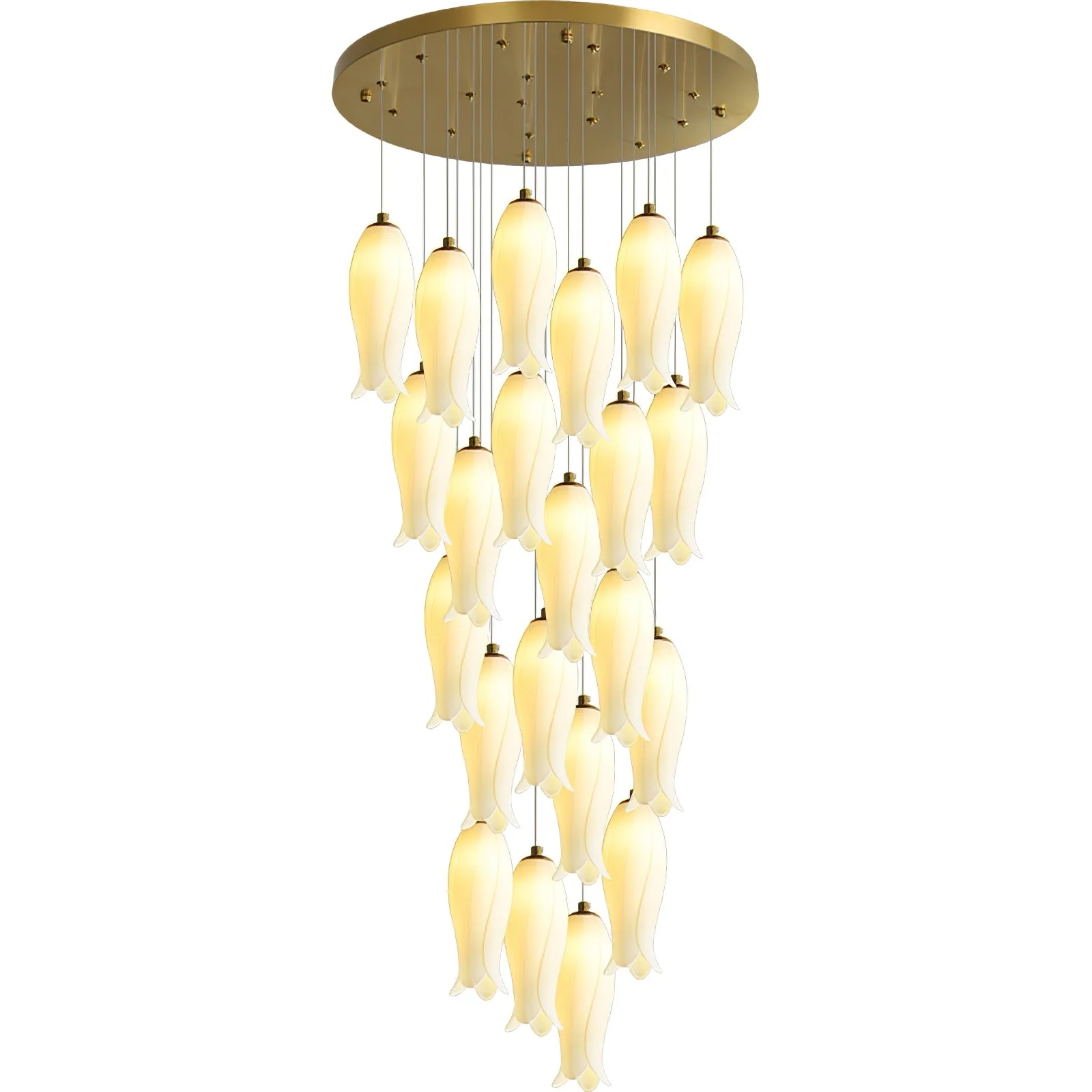 Sylirion Alabaster Brass Chandelier - Image 20