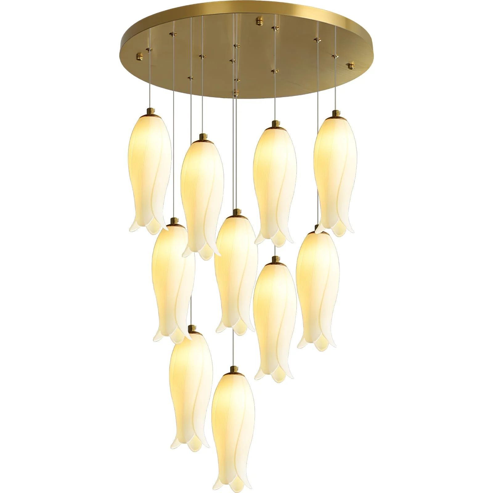 Sylirion Alabaster Brass Chandelier - Image 22