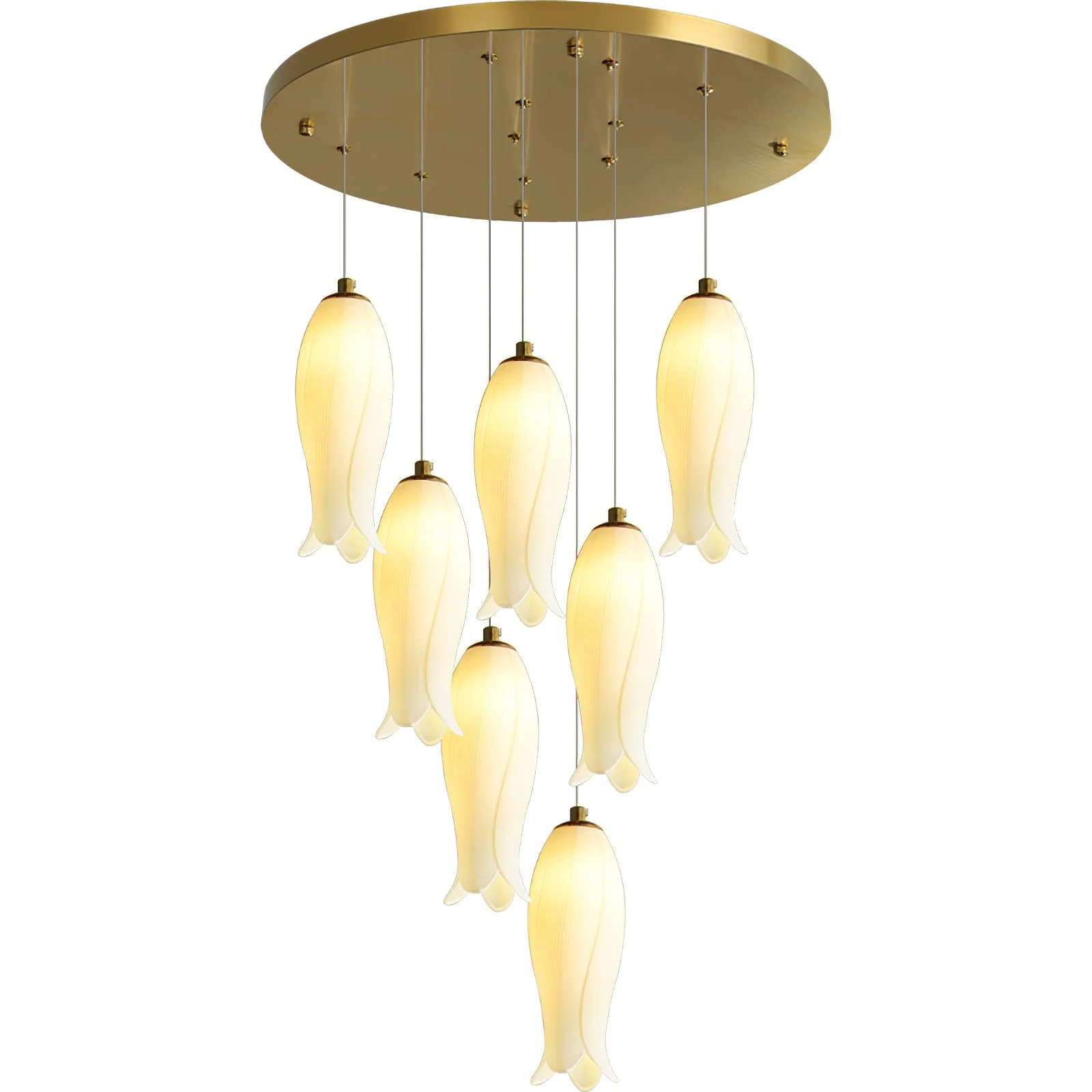 Sylirion Alabaster Brass Chandelier - Image 24