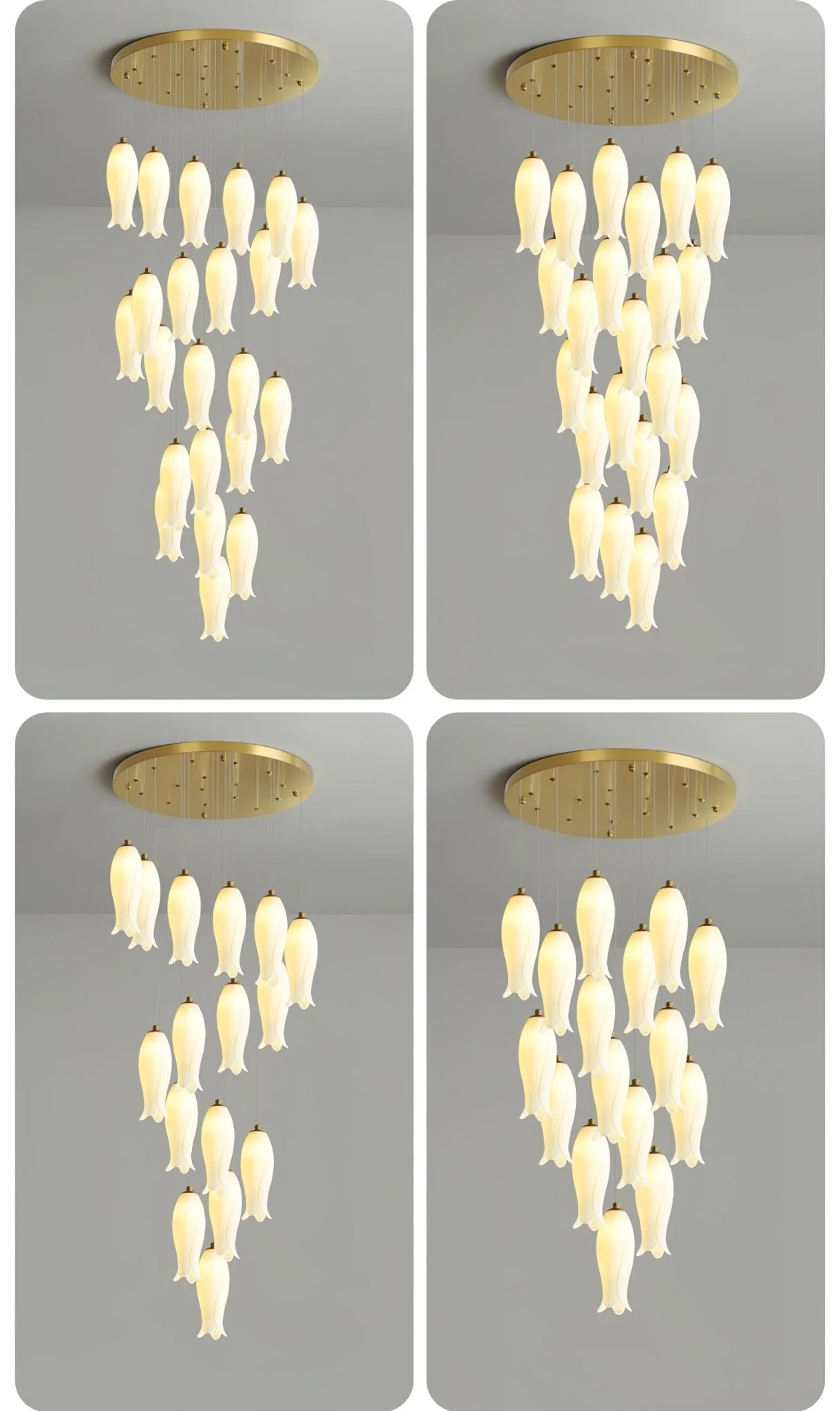 Sylirion Alabaster Brass Chandelier - Image 27
