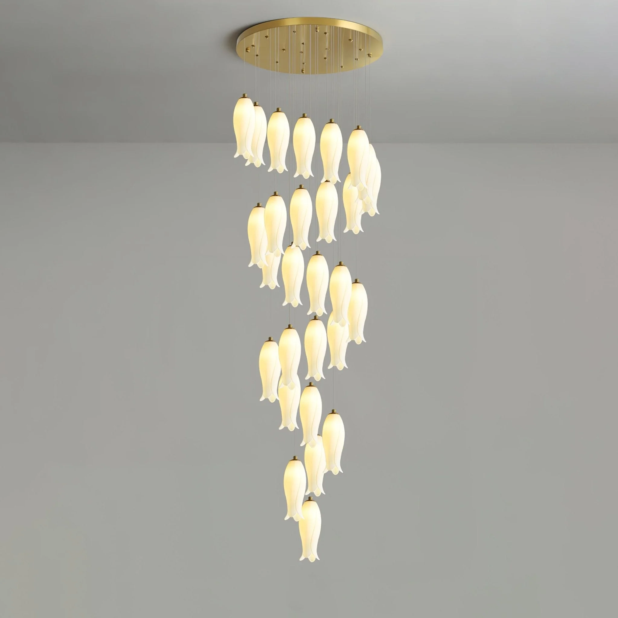 Sylirion Alabaster Brass Chandelier - Image 30